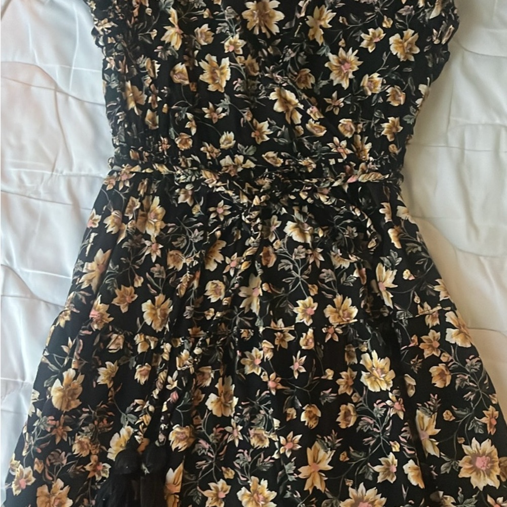 Floral Black Dress